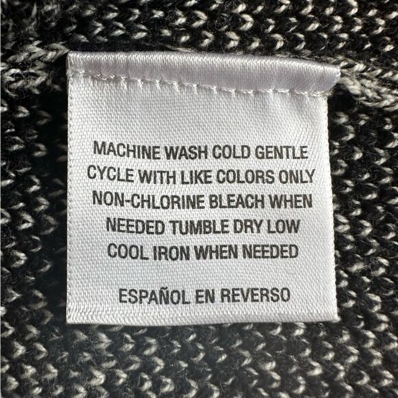 Women's Black and Gray Window Pane Open Front Cardigan size Large - Picture 10 of 10